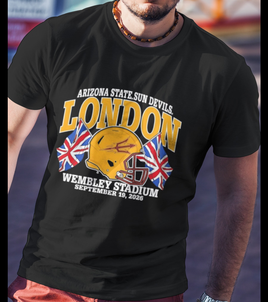 Arizona State Sun Devils London Wembley Stadium September 19 2026 T-Shirt