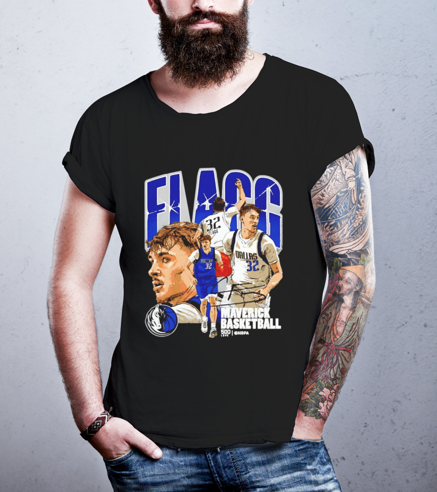 Maverick Basketball Cooper Flagg Dallas NBA 32 Collage T-Shirt