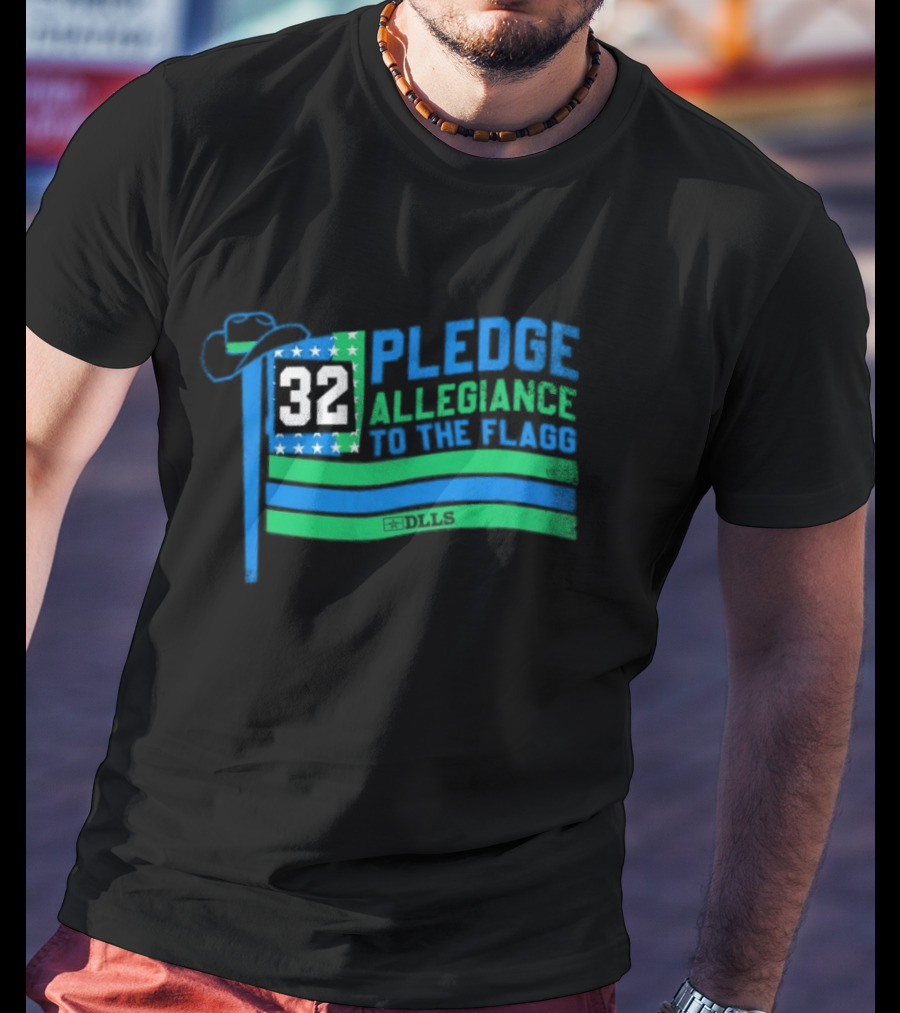 Dallas Mavericks Basketball Number 32 Pledge Allegiance To The Flag DLLS T-Shirt