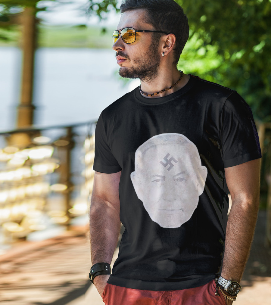 Benjamin Netanyahu With Nazi Swastikas T-Shirt