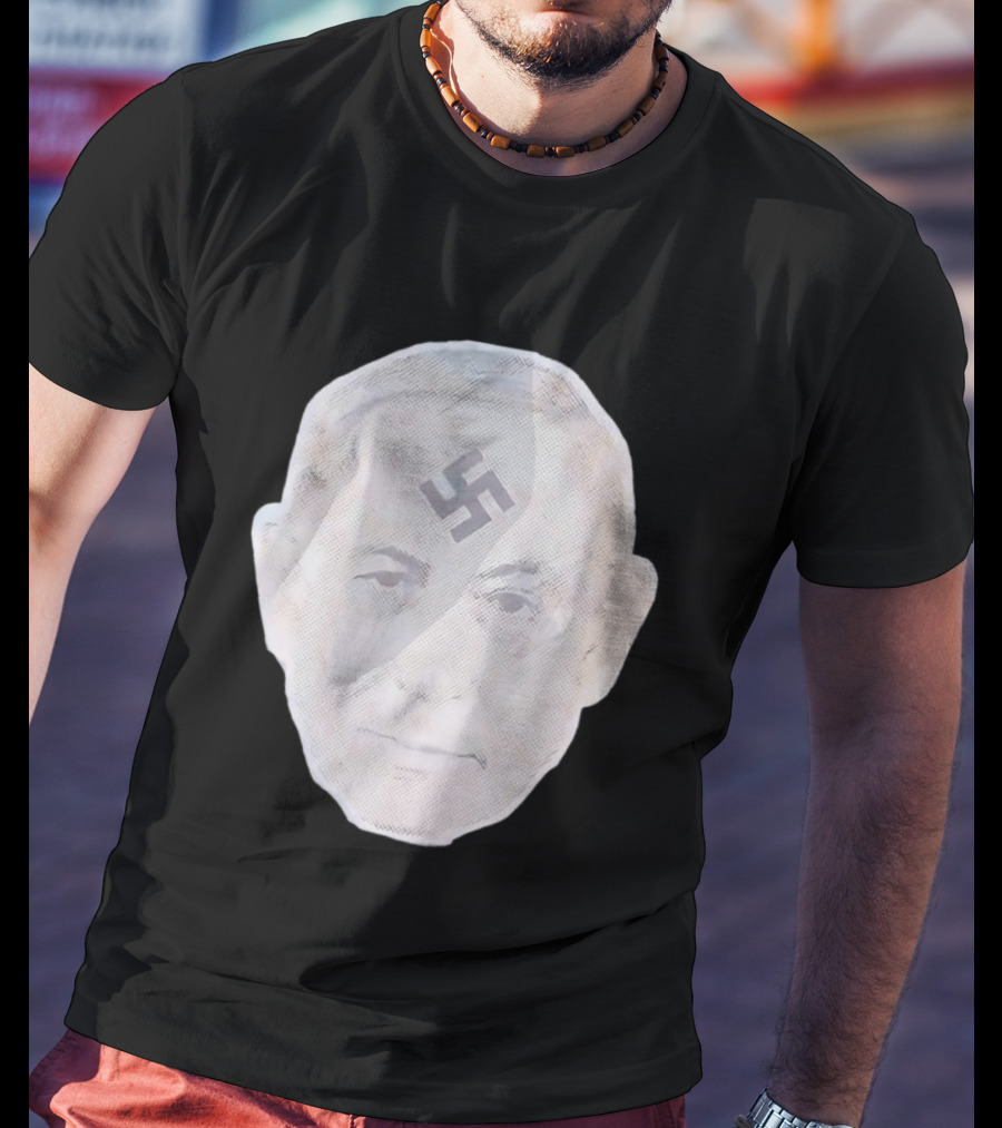 Benjamin Netanyahu With Nazi Swastikas T-Shirt