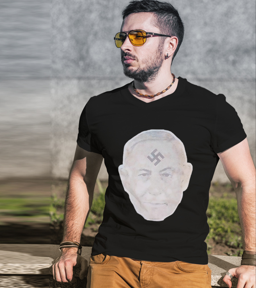Benjamin Netanyahu With Nazi Swastikas T-Shirt