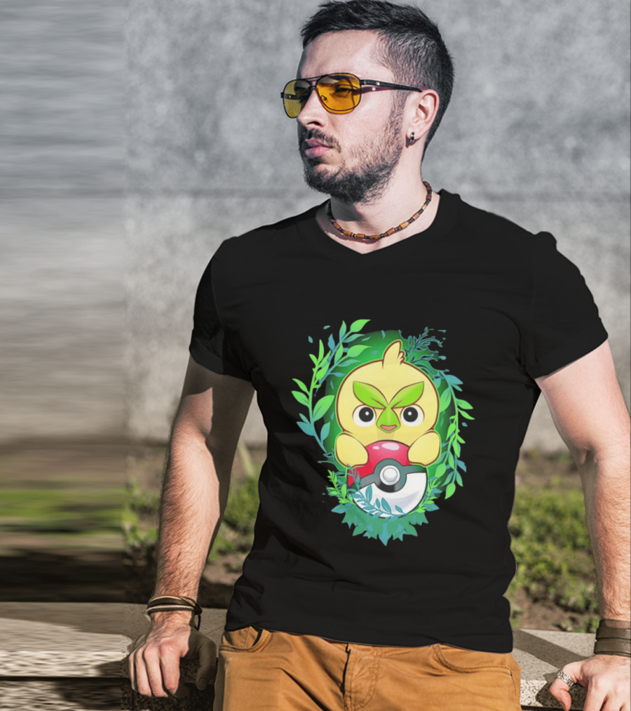 Pokémon Browt Grass Chicken Pokeball Forest T-Shirt
