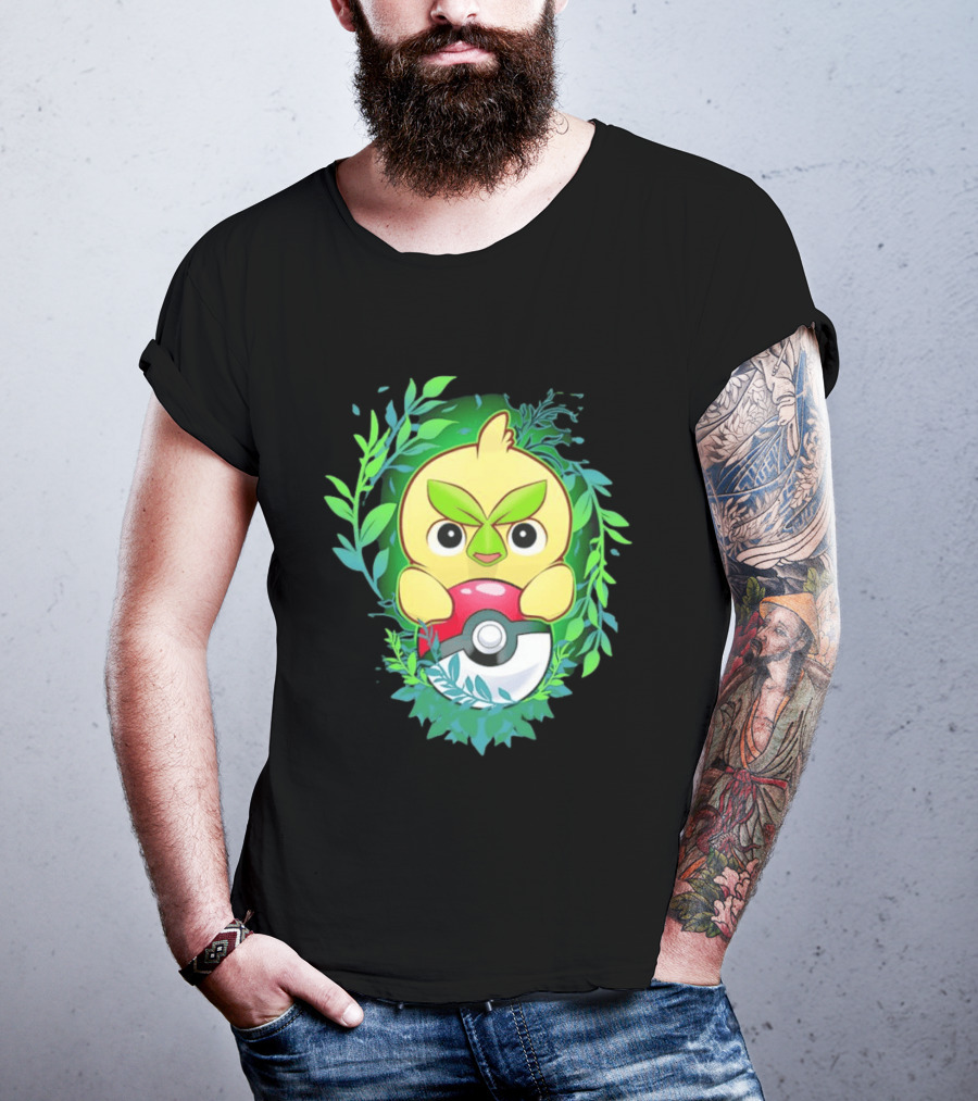 Pokémon Browt Grass Chicken Pokeball Forest T-Shirt