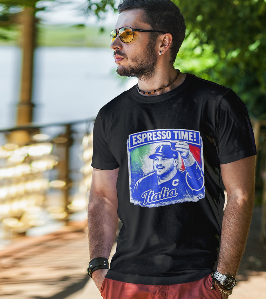 Espresso Time Italia Italy Baseball Celebration T-Shirt