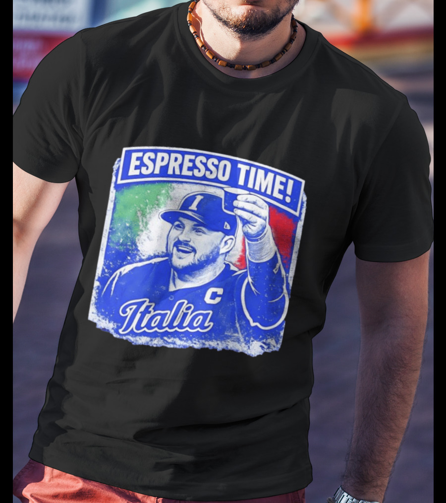 Espresso Time Italia Italy Baseball Celebration T-Shirt