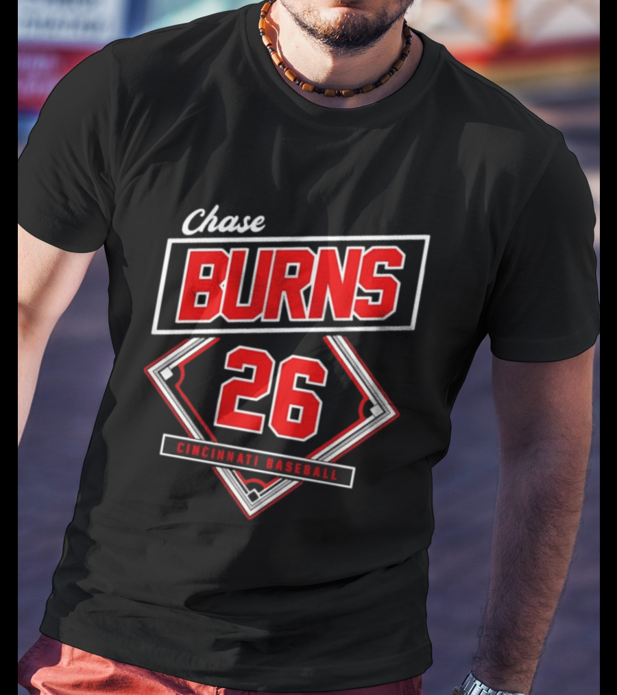 Chase Burns 26 Cincinnati Baseball Reds MLB Classic Diamond T-Shirt