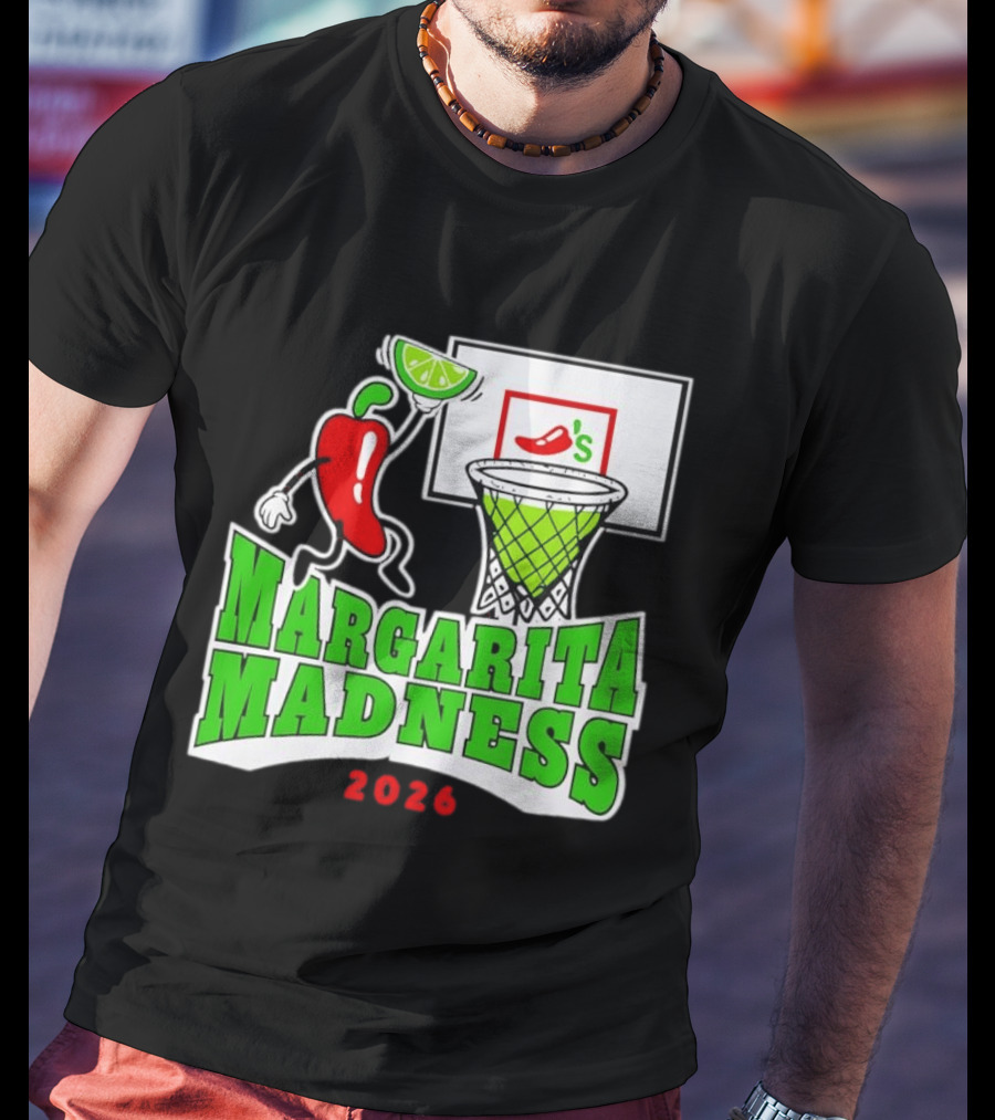 Chili's Margarita Madness 2026 Basketball Event With Lime And Chili Hoops T-Shirt