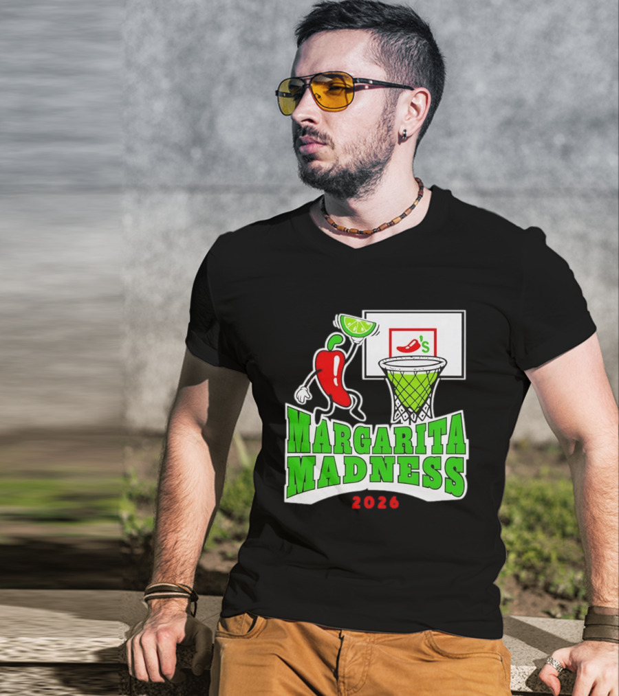 Chili's Margarita Madness 2026 Basketball Event With Lime And Chili Hoops T-Shirt