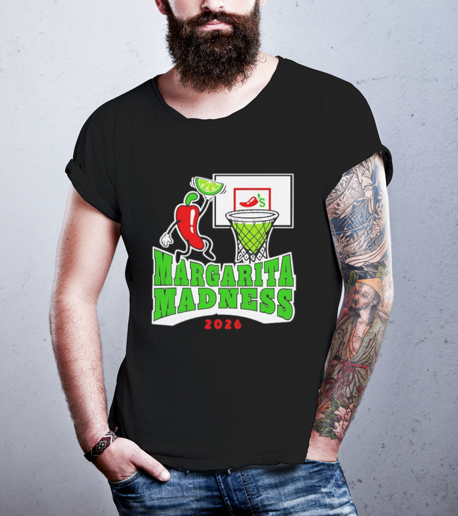 Chili's Margarita Madness 2026 Basketball Event With Lime And Chili Hoops T-Shirt