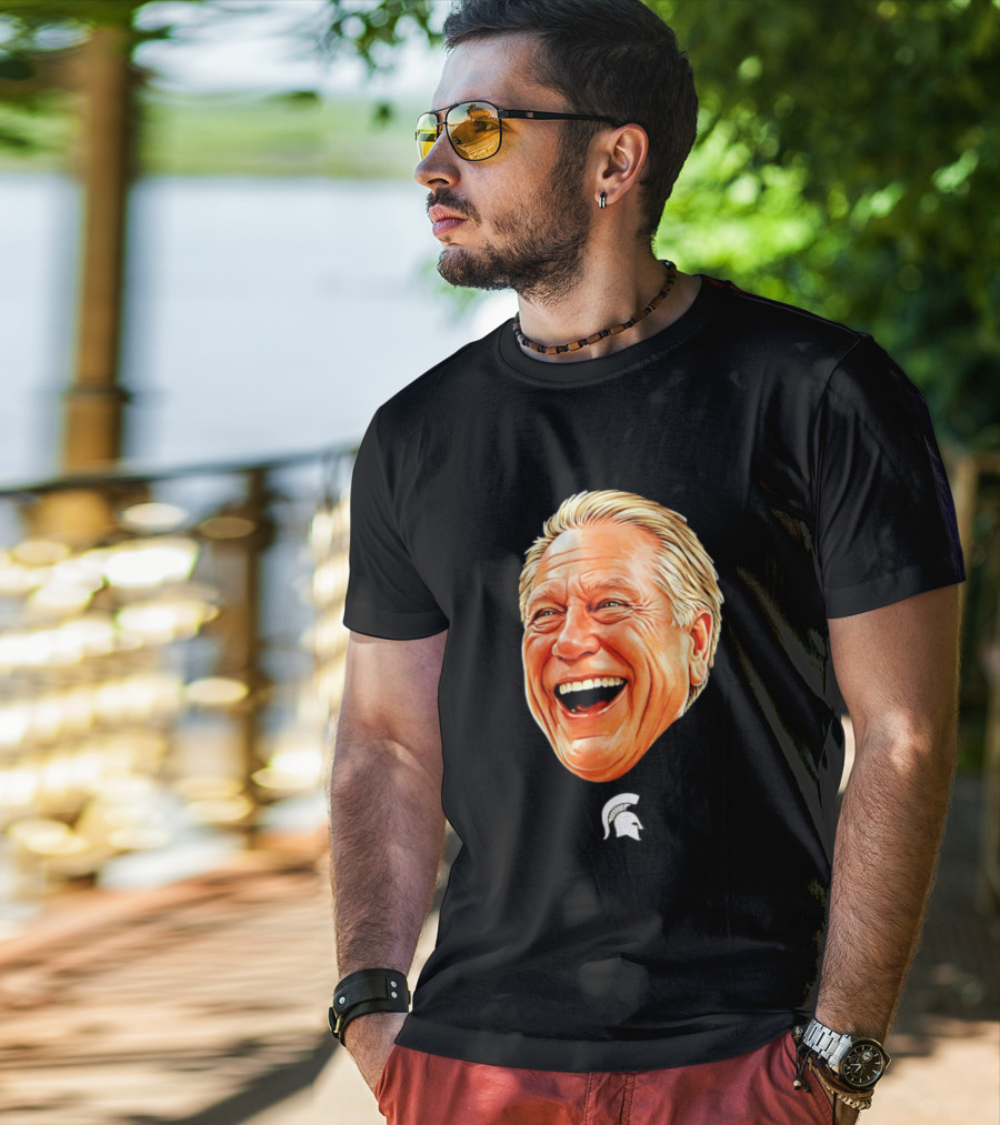 Michigan State Spartans Coach Tom Izzo Big Head T-Shirt