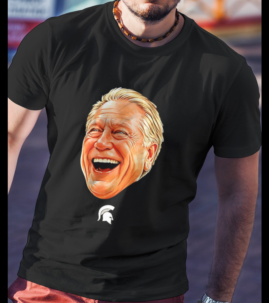 Michigan State Spartans Coach Tom Izzo Big Head T-Shirt