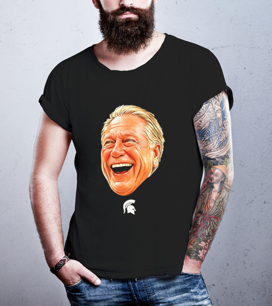 Michigan State Spartans Coach Tom Izzo Big Head T-Shirt