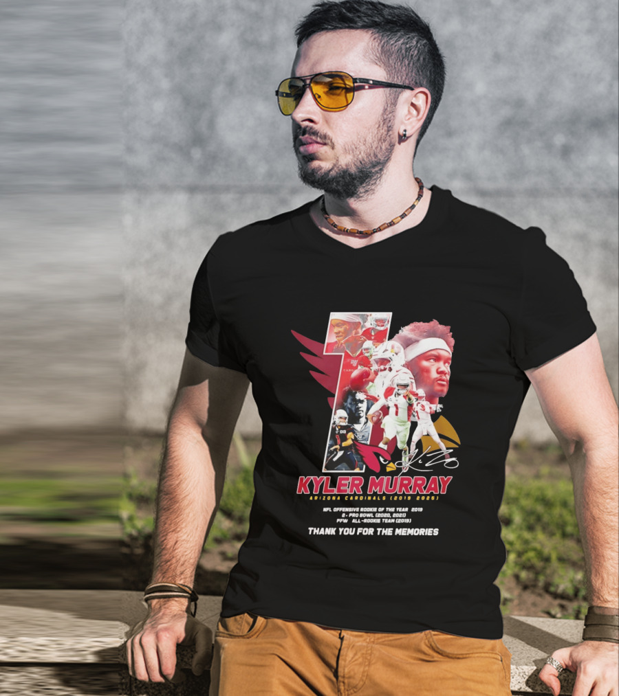 Kyler Murray Arizona Cardinals NFL Offensive Rookie Of The Year Pro Bowl All Rookie Team Thank You For The Memories T-Shirt
