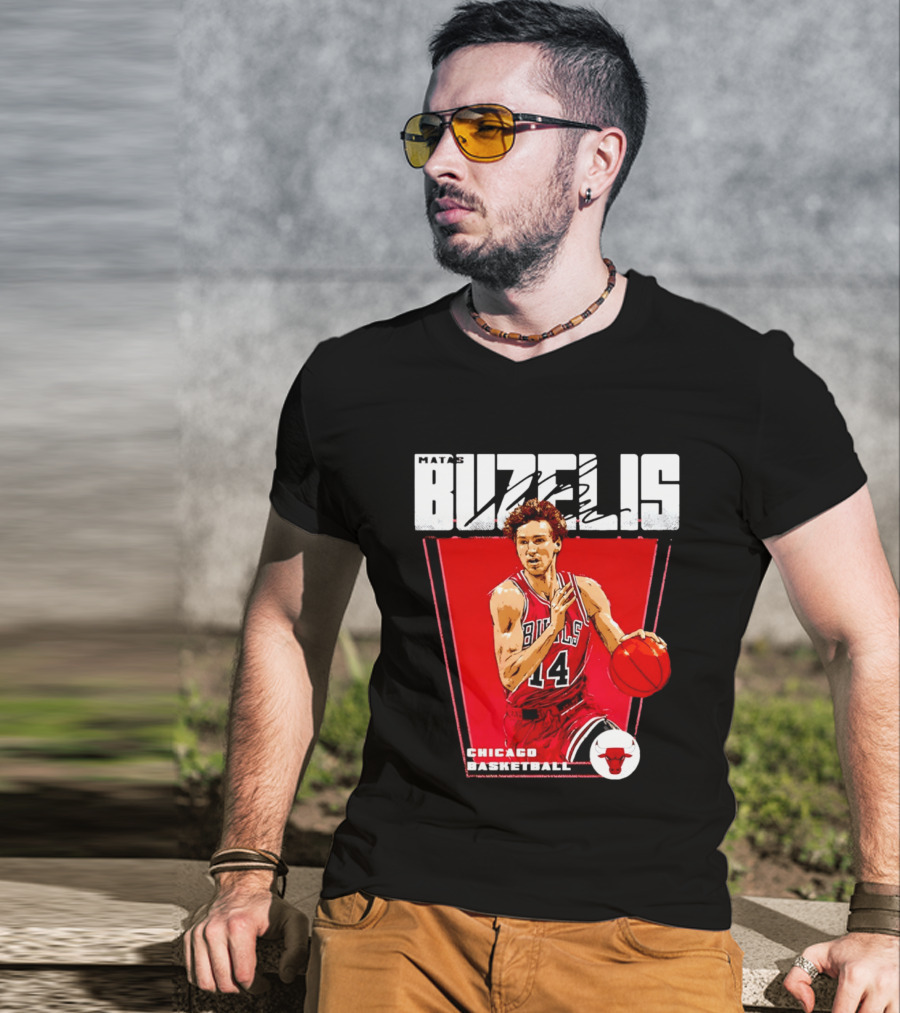Matas Buzelis Chicago Basketball Bulls 14 T-Shirt