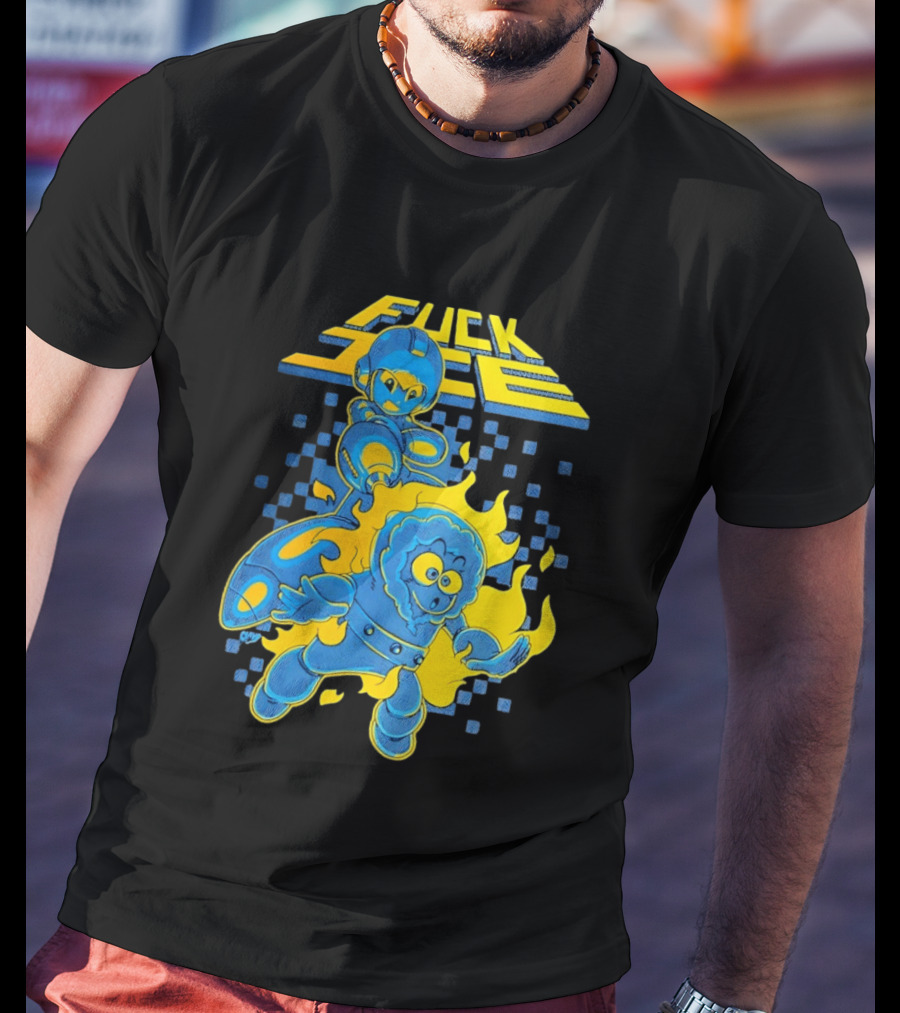 Mega Man Fuck Ice Bold Cartoon T-Shirt