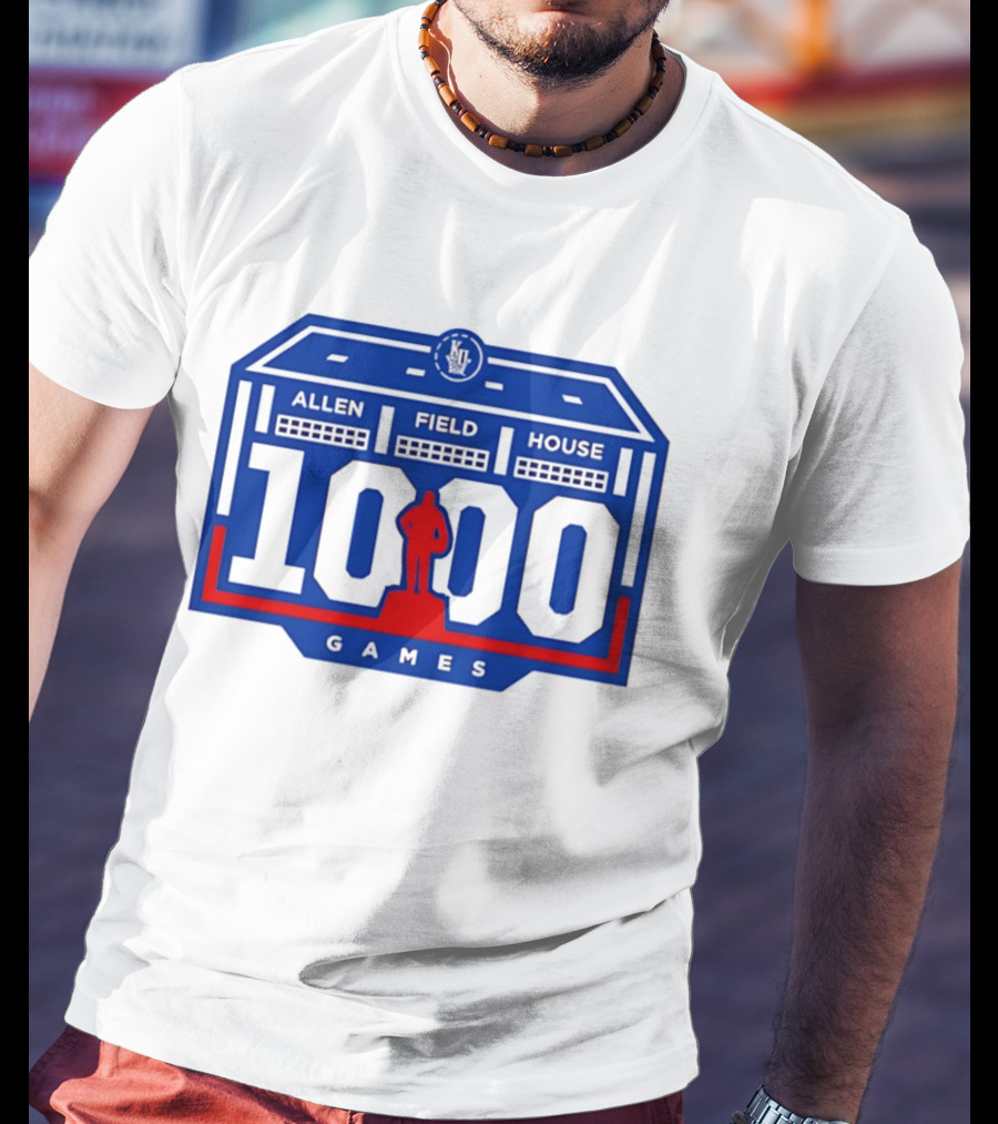 Kansas Jayhawks Allen Fieldhouse 1000 Games Celebration T-Shirt