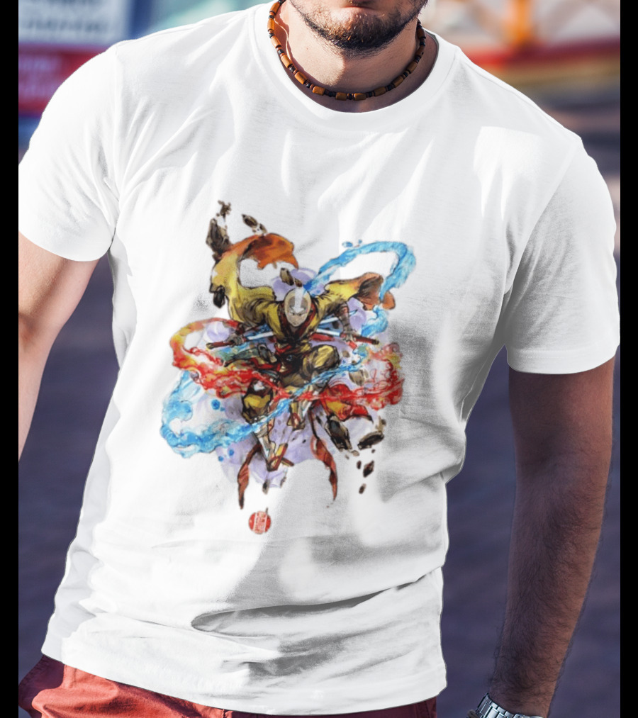 Aang Avatar The Last Airbender Elements Mastery Adult T-Shirt