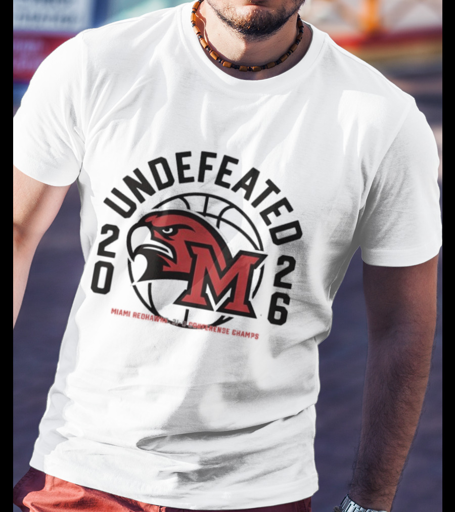 Miami RedHawks NCAA Men's Basketball 2026 Undefeated Season T-Shirt