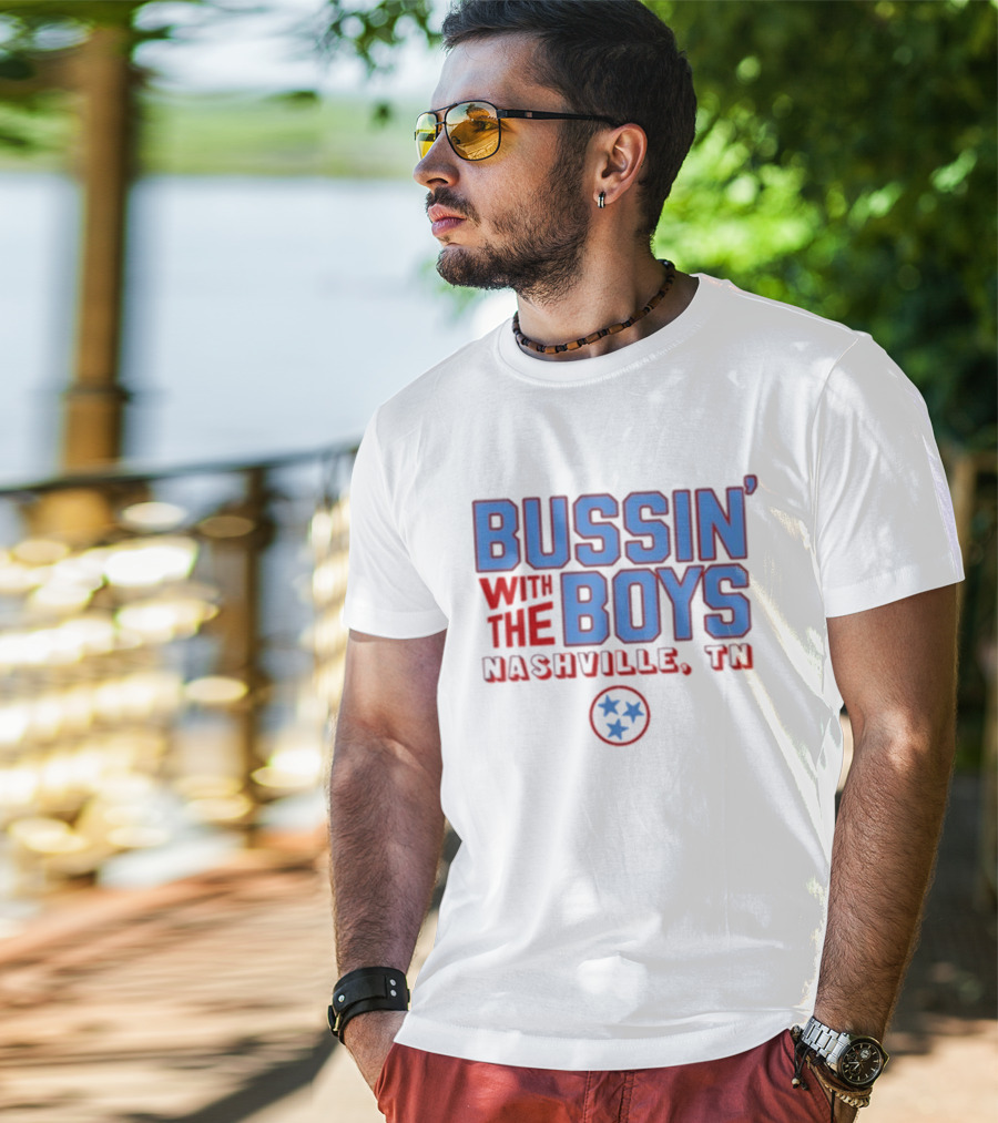 Bussin' With The Boys Nashville TN Three Stars T-Shirt