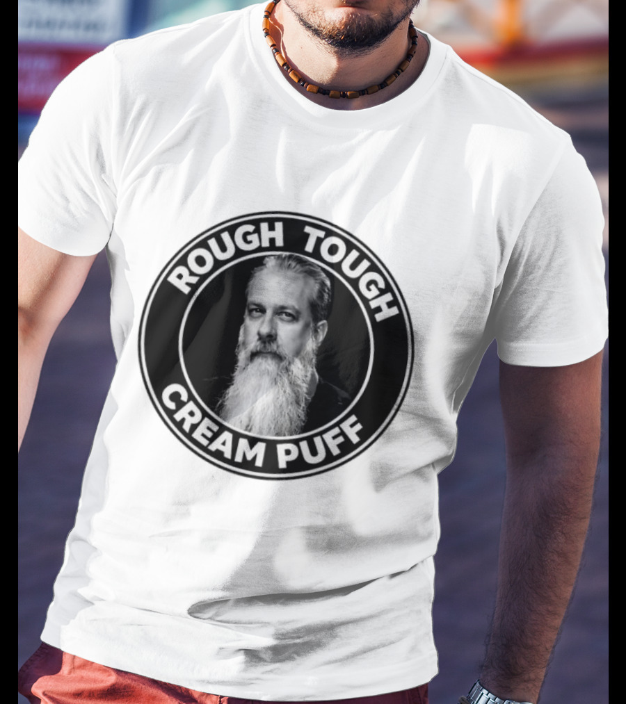 Rough Tough Cream Puff Bearded Man Circular T-Shirt