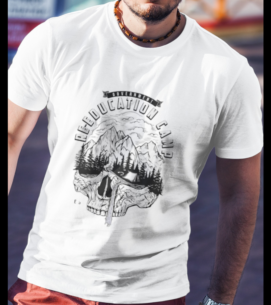 Government Reeducation Camp Est 2032 Skull T-Shirt