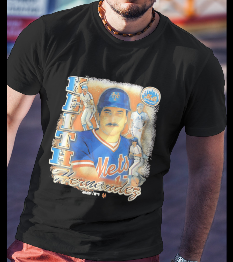 New York Mets Keith Hernandez 1986 Legendary Player Collage T-Shirt