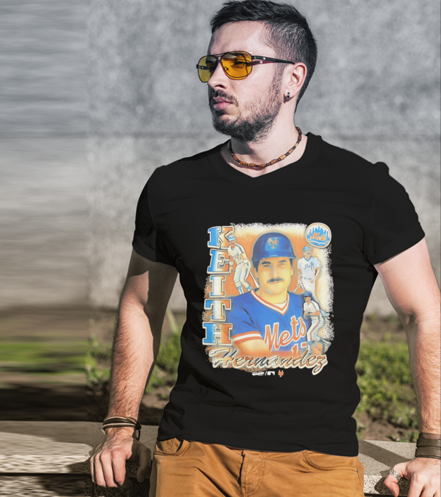 New York Mets Keith Hernandez 1986 Legendary Player Collage T-Shirt