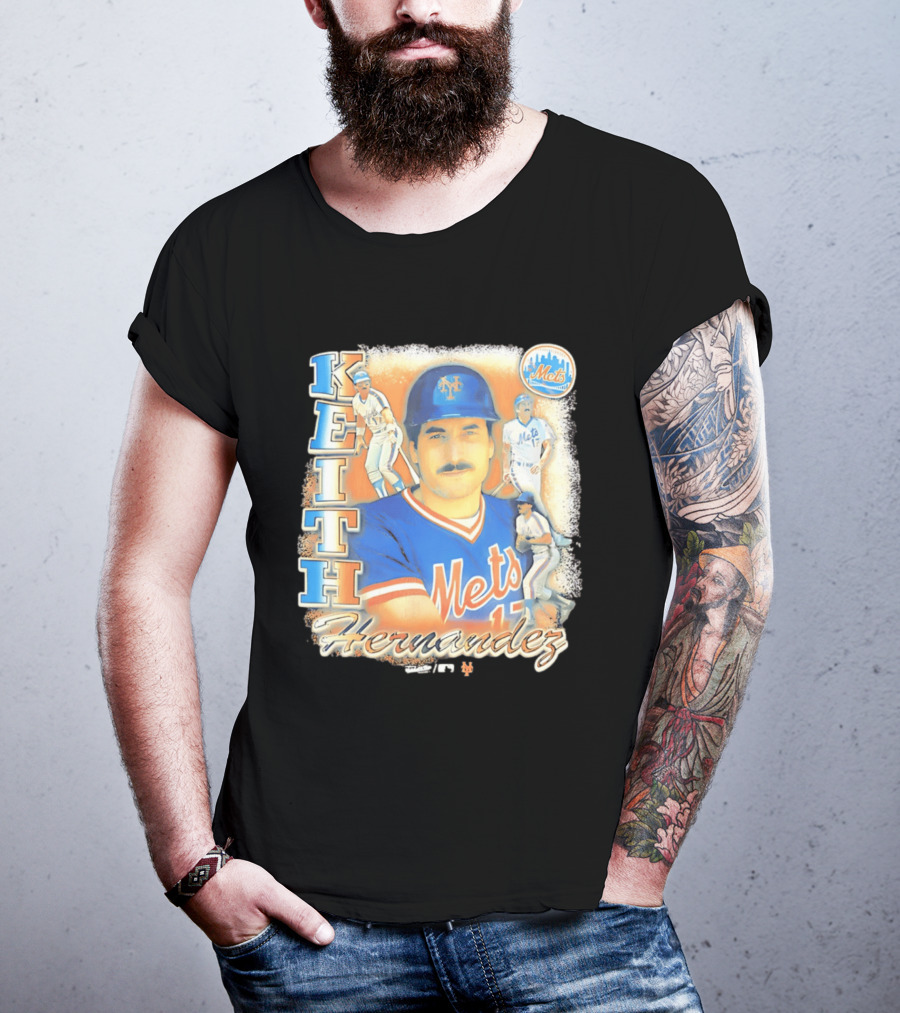 New York Mets Keith Hernandez 1986 Legendary Player Collage T-Shirt