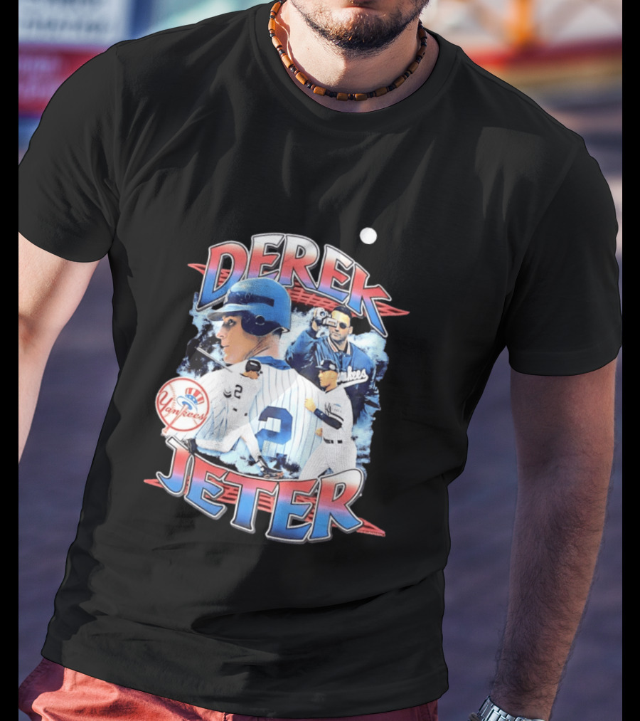 New York Yankees Derek Jeter Legendary Collage Player Yankees T-Shirt