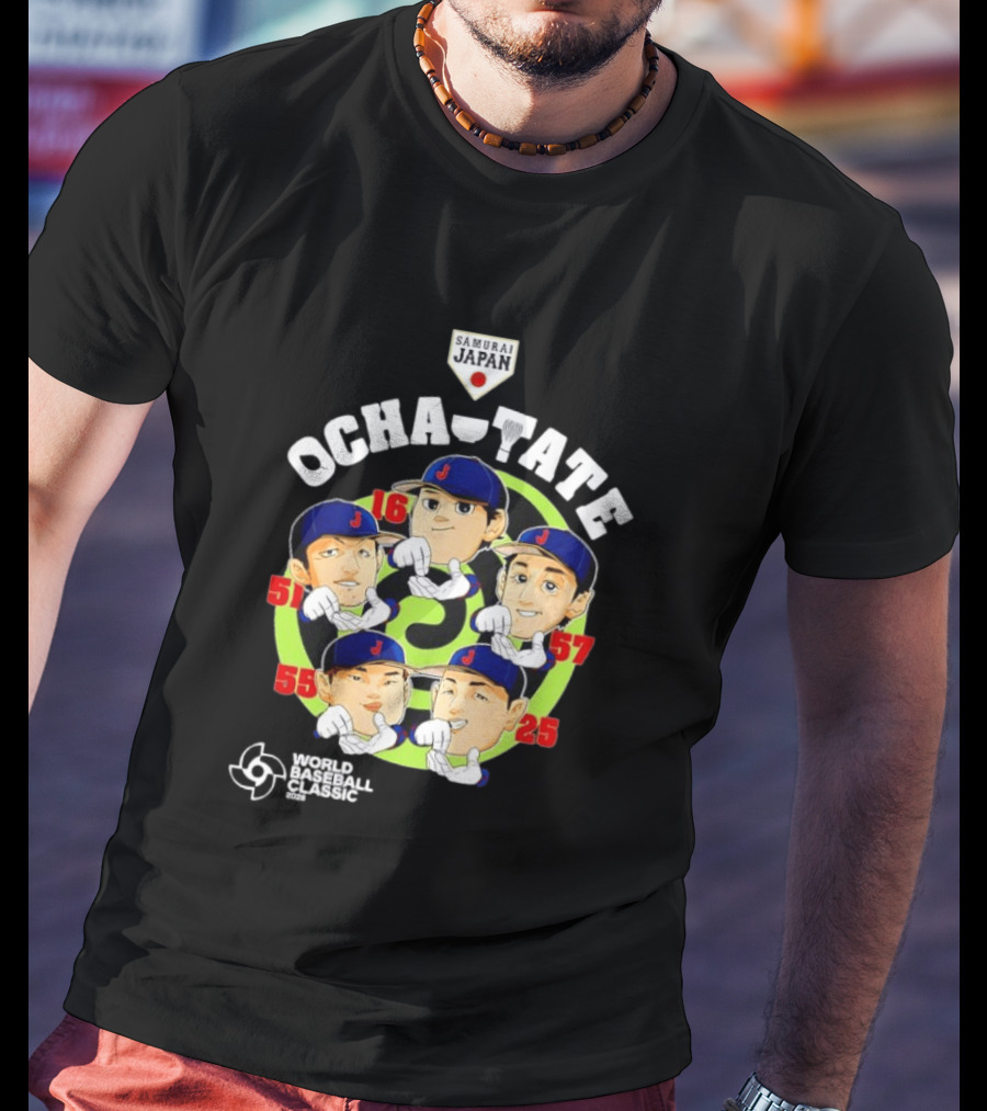 Ocha Tate Samurai Japan Shohei Ohtani Seiya Suzuki Koki Kitayama Kazuma Okamoto Munetaka Murakami World Baseball T-Shirt