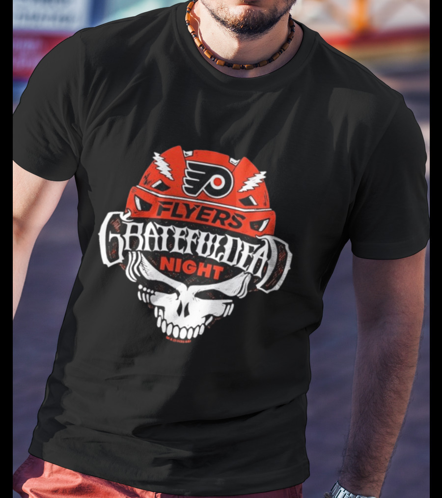 Philadelphia Flyers Grateful Dead Night NHL Collaboration T-Shirt