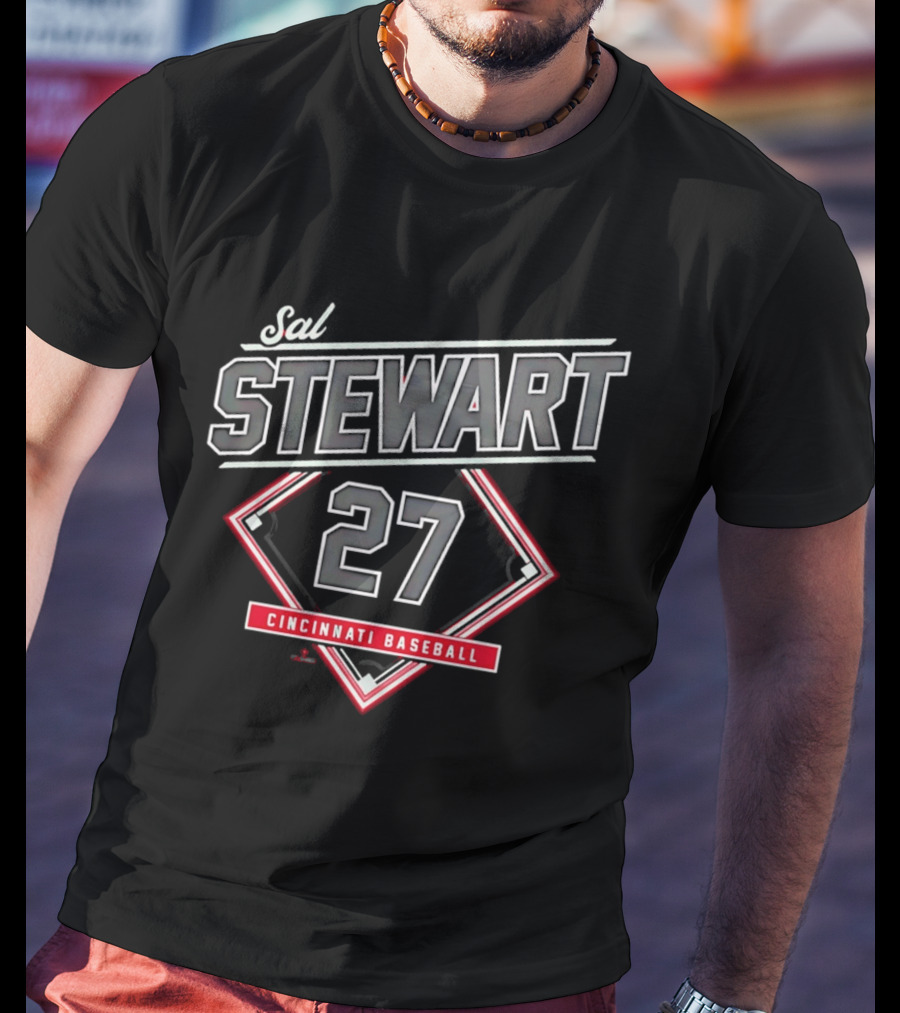Sal Stewart 27 Cincinnati Baseball T-Shirt