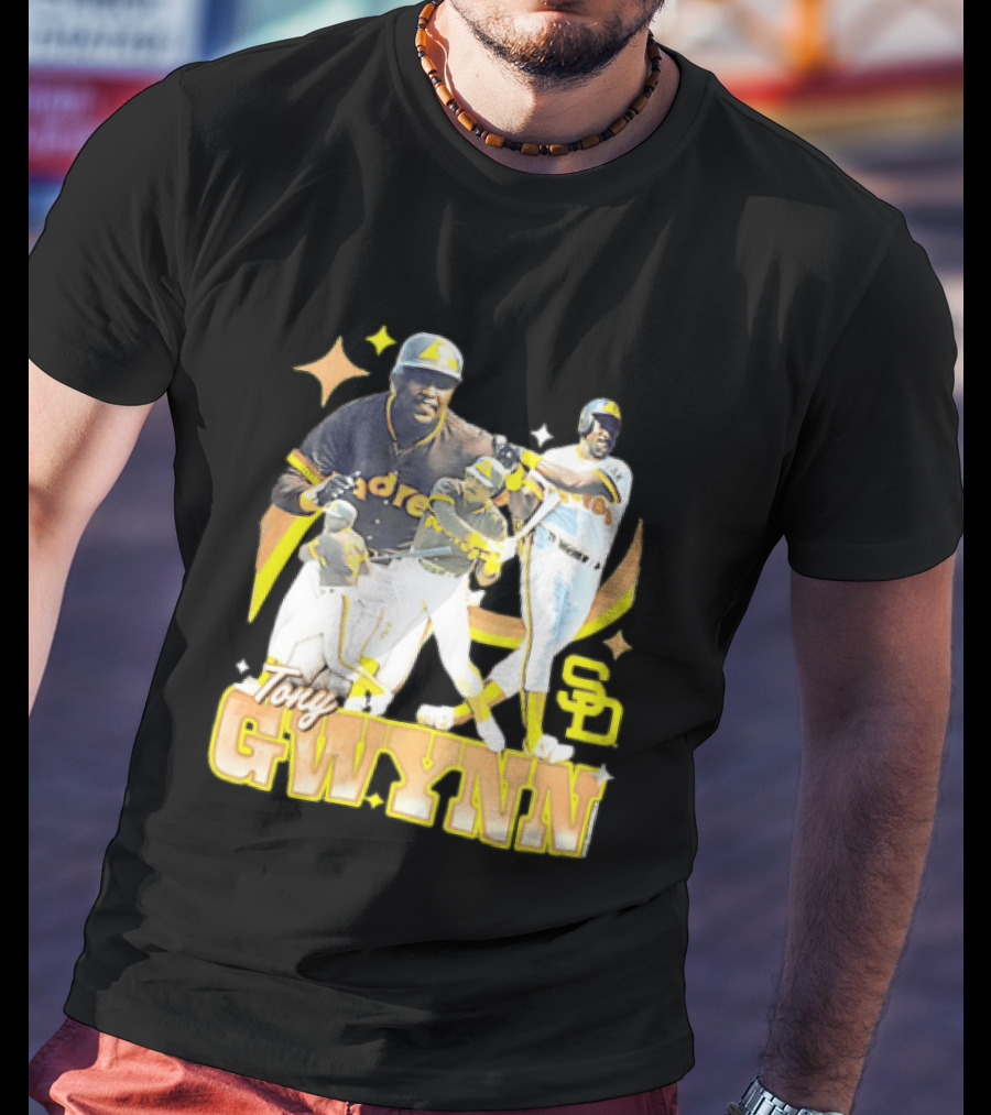 San Diego Padres Tony Gwynn Baseball Legend Collage T-Shirt