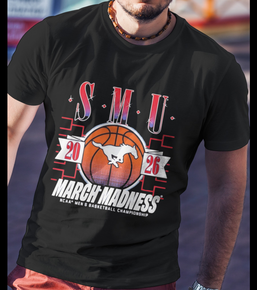 SMU Mustangs 2026 NCAA Men's Basketball Championship March Madness T-Shirt