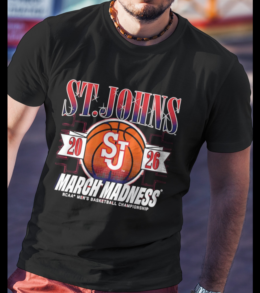 St. Johns 2026 March Madness NCAA Men's Basketball Championship T-Shirt