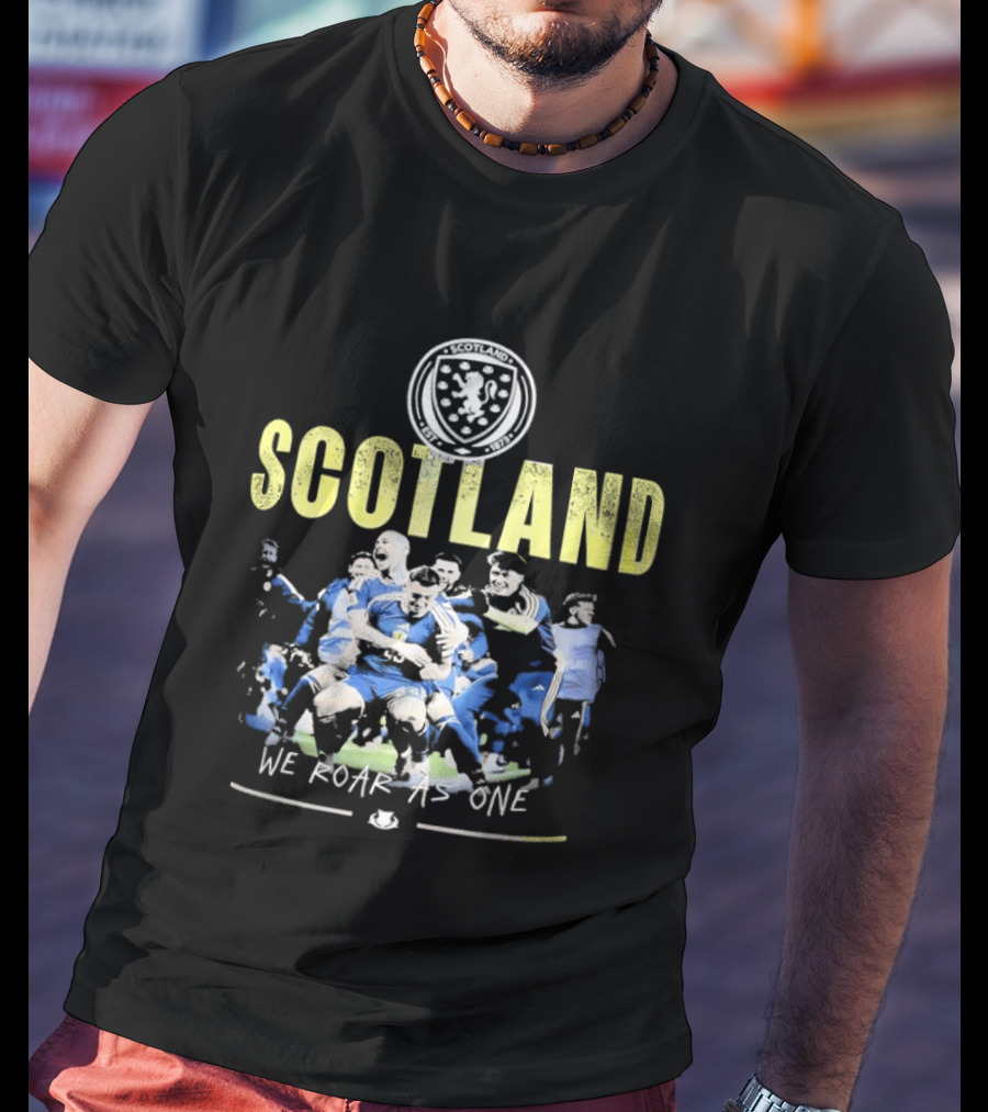 Scotland We Roar As One Team Spirit Rugby Union T-Shirt