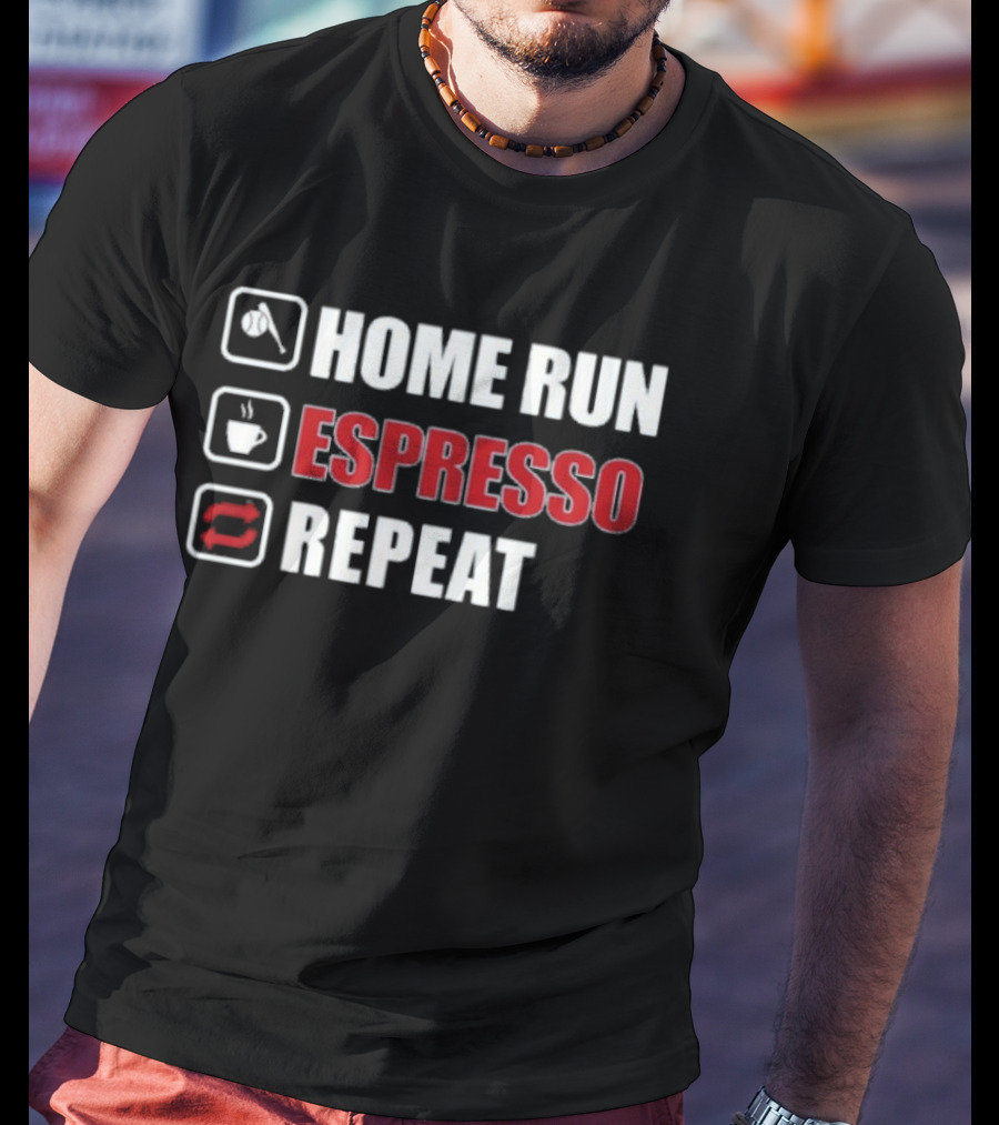 Home Run Espresso Repeat Baseball Coffee Lovers T-Shirt