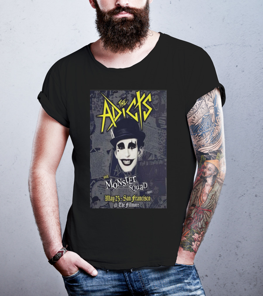 The Adicts Monster Squad San Francisco May 23 2026 Fillmore T-Shirt