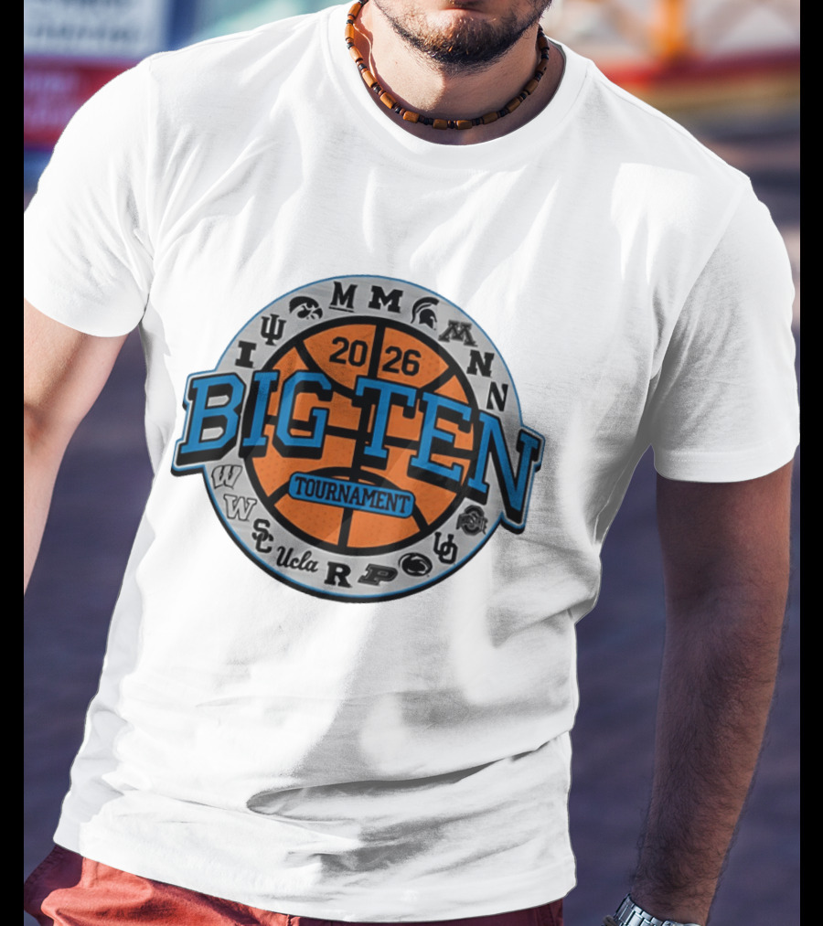 Big Ten 2026 Basketball Tournament All Team Pinwheel Michigan Ohio State Iowa Penn State UCLA Tournament T-Shirt
