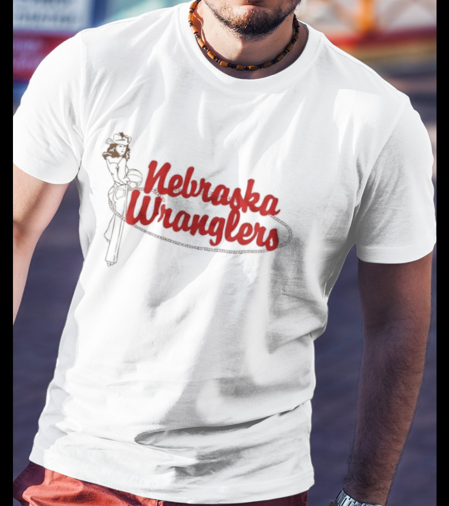 Nebraska Wranglers WPBL Western Style Cowboy Hat Rope T-Shirt