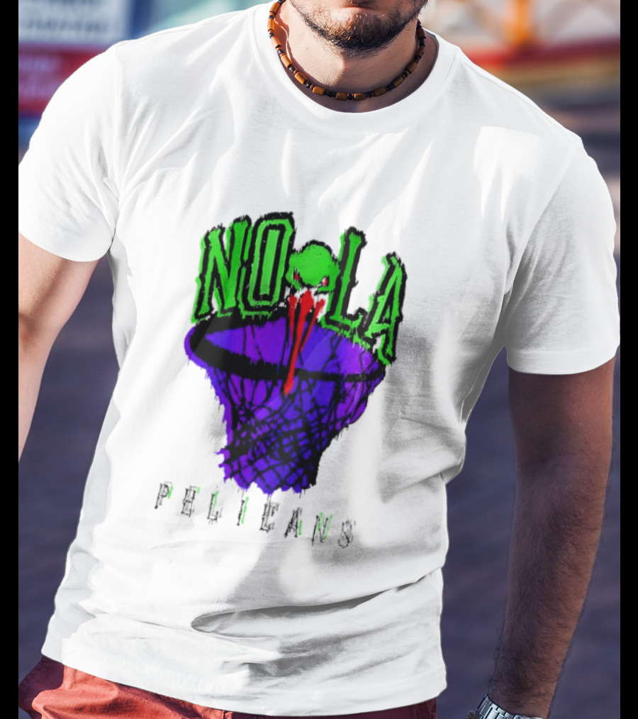 NOLA Pelicans Fest 2026 Basketball Hoop Alien T-Shirt
