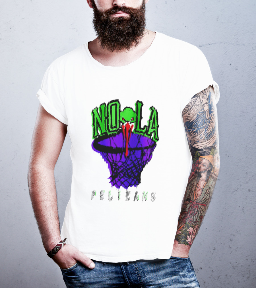 NOLA Pelicans Fest 2026 Basketball Hoop Alien T-Shirt