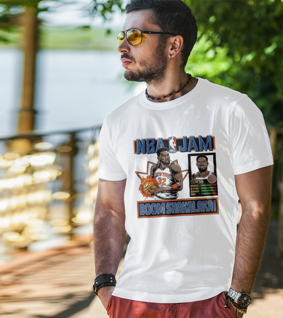 NBA Jam Boom Shakalaka New York Knicks Towns T-Shirt