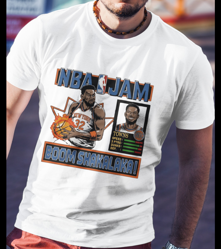 NBA Jam Boom Shakalaka New York Knicks Towns T-Shirt