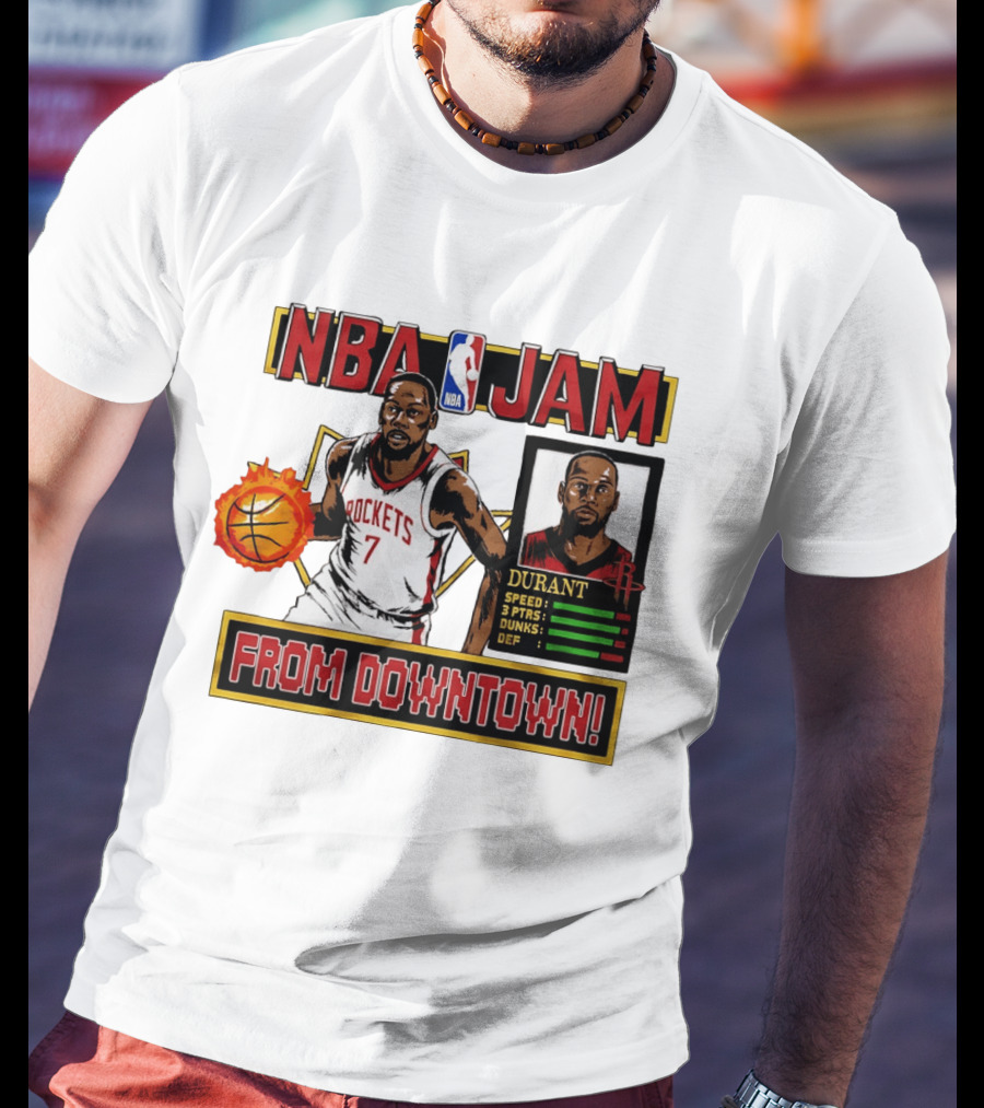 NBA Jam Durant Houston Rockets 7 From Downtown T-Shirt