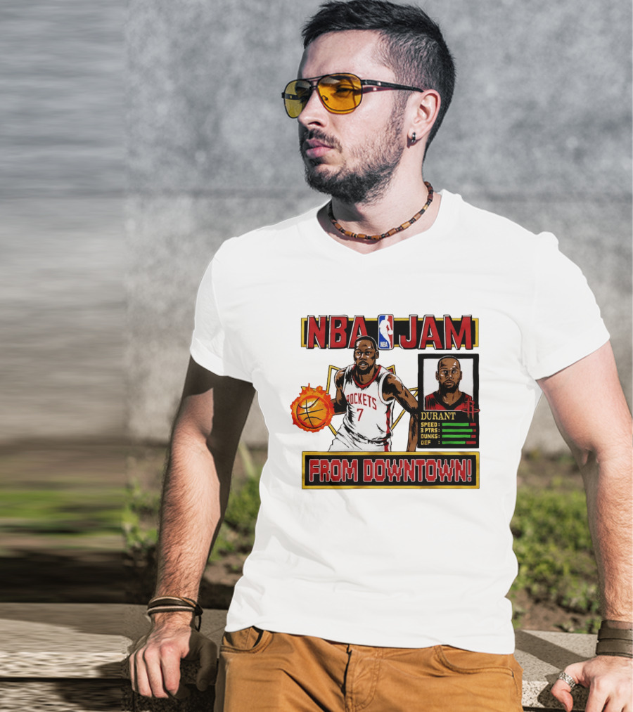 NBA Jam Durant Houston Rockets 7 From Downtown T-Shirt