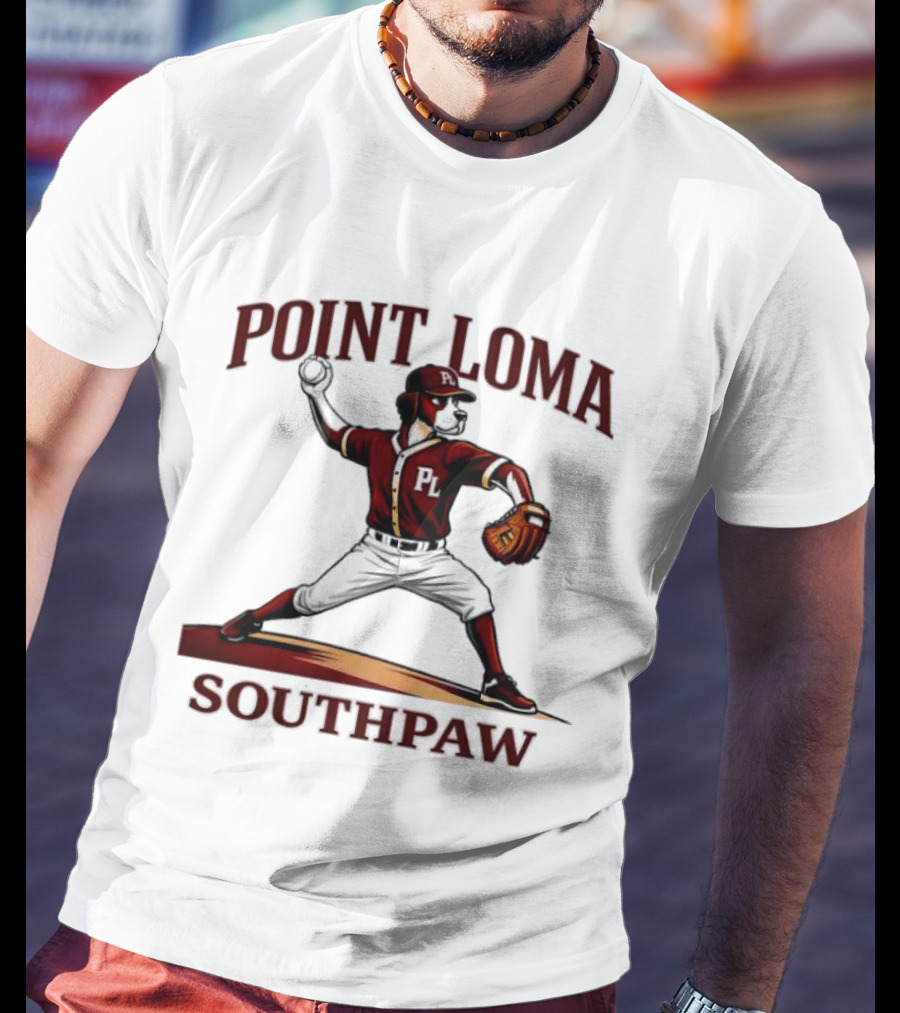 Point Loma Southpaw Baseball Pitcher T-Shirt