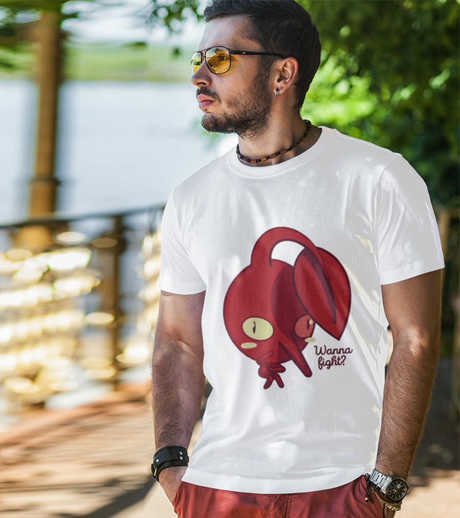 Red Pikmin Wanna Fight Video Game T-Shirt