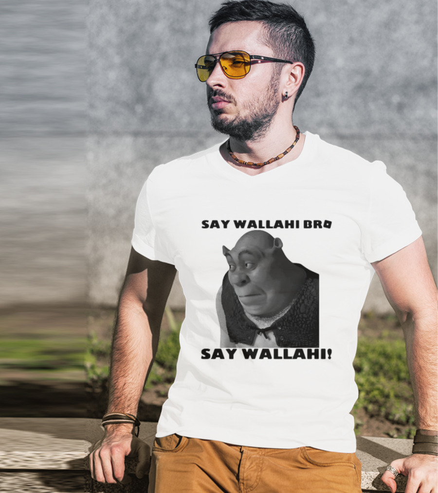 Shrek Say Wallahi Bro Meme Face Roblox T-Shirt